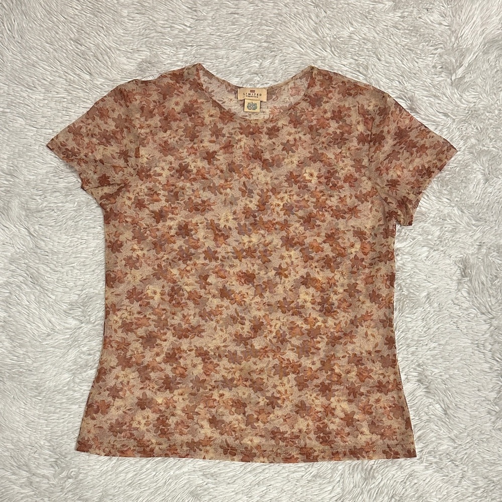 VTG Limited America mesh floral top